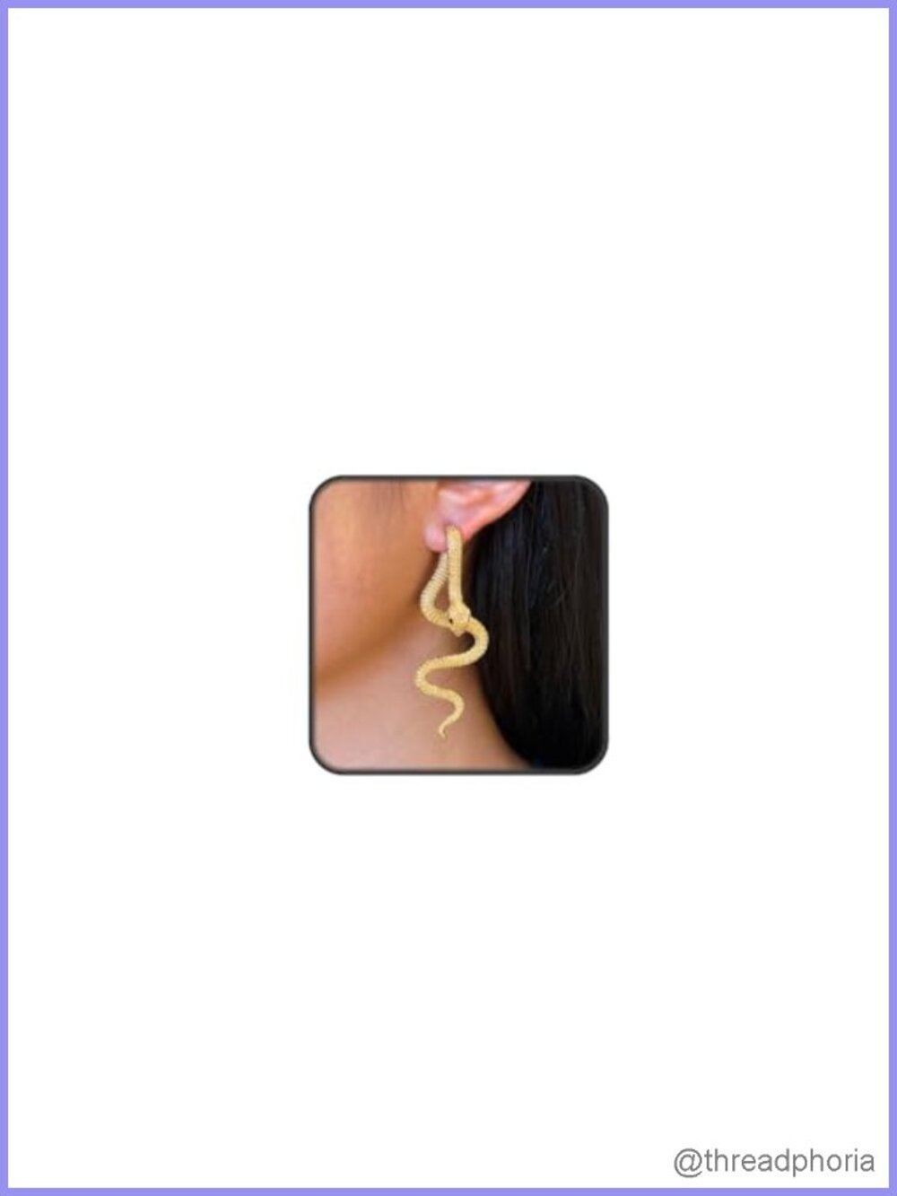 Goth Chunky Snake Stud Earrings Gold-Tone Statement Jewelry